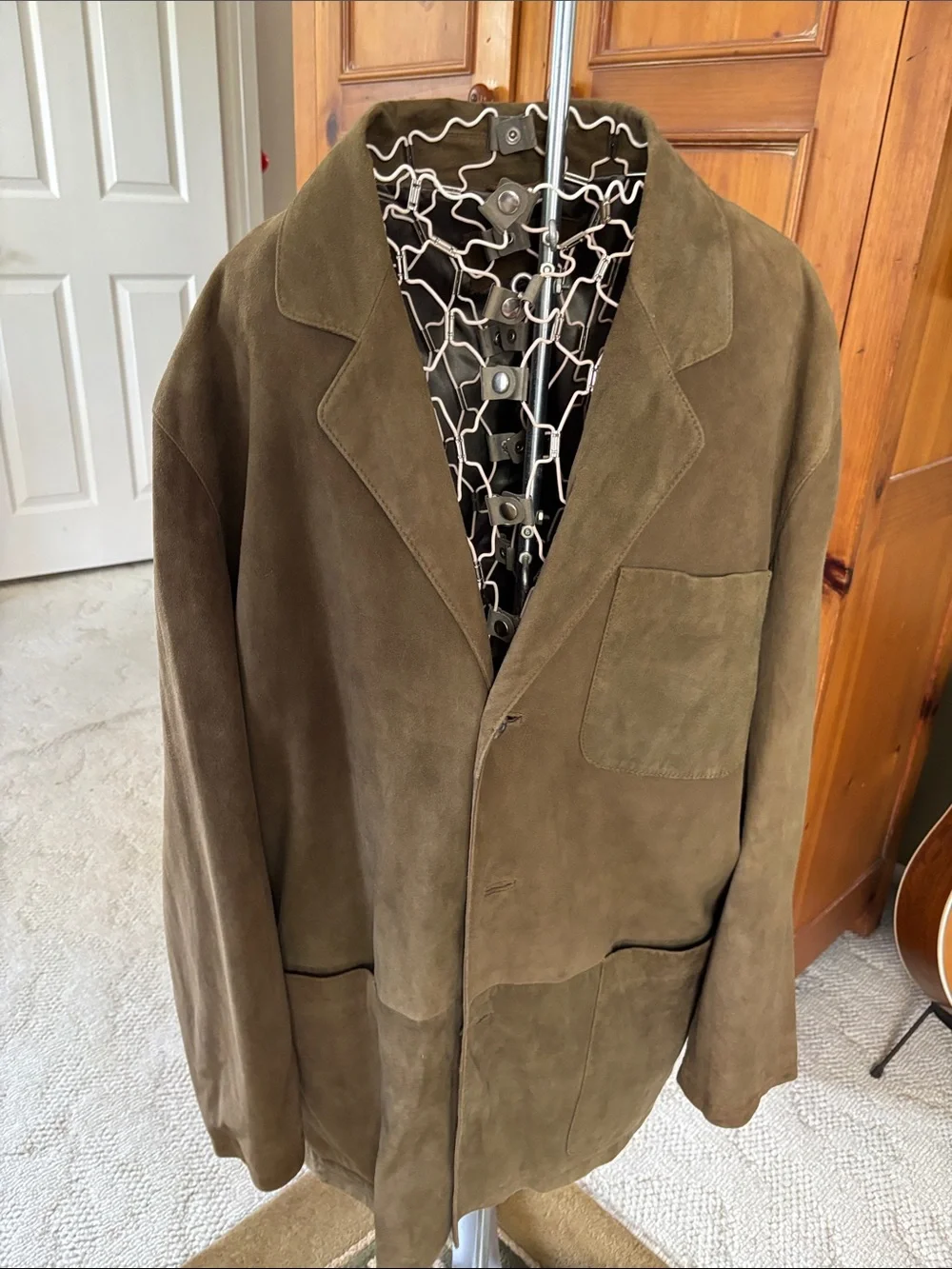 Men's Dark Tan Suede Sport Coat - Golden Bear